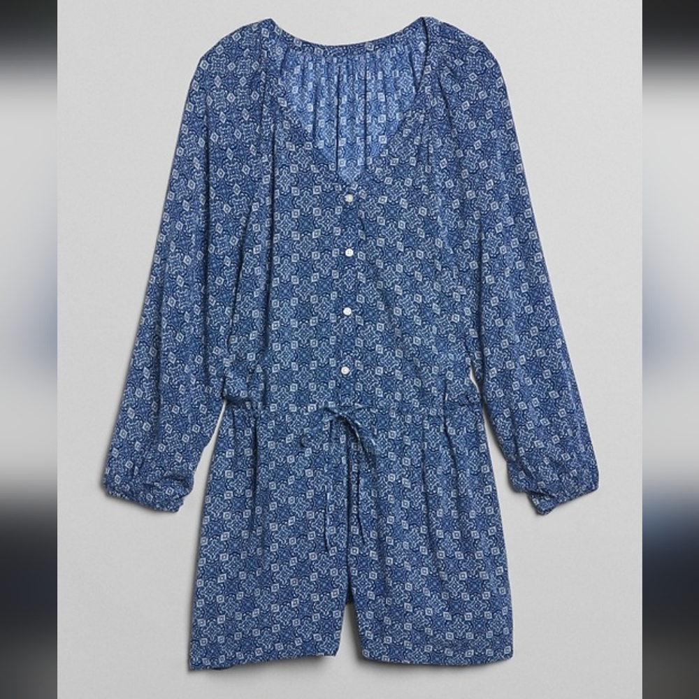 Blue Floral Women's Jumpsuit